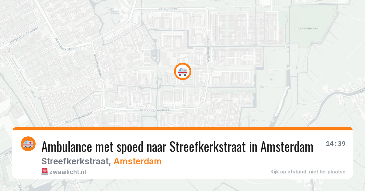 Ambulance met spoed naar Streefkerkstraat in Amsterdam — 5 mei 2026
