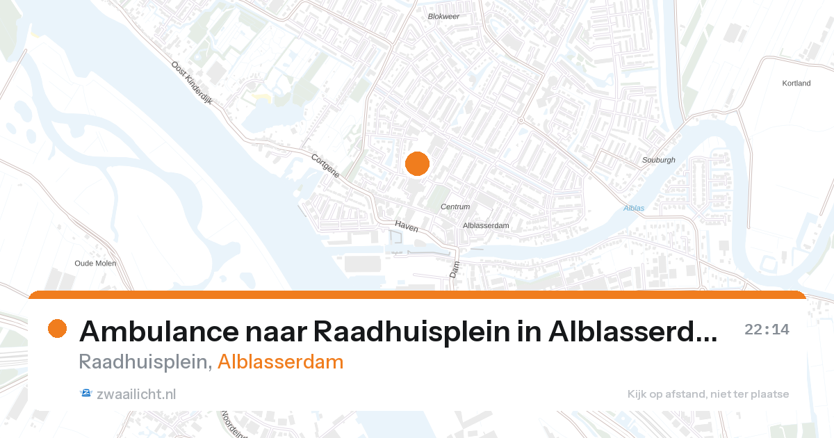 Ambulance naar Raadhuisplein in Alblasserdam — 13 jun 2026