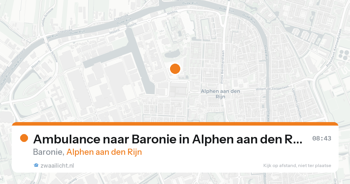 Ambulance naar Baronie in Alphen aan den Rijn — 25 jun 2026
