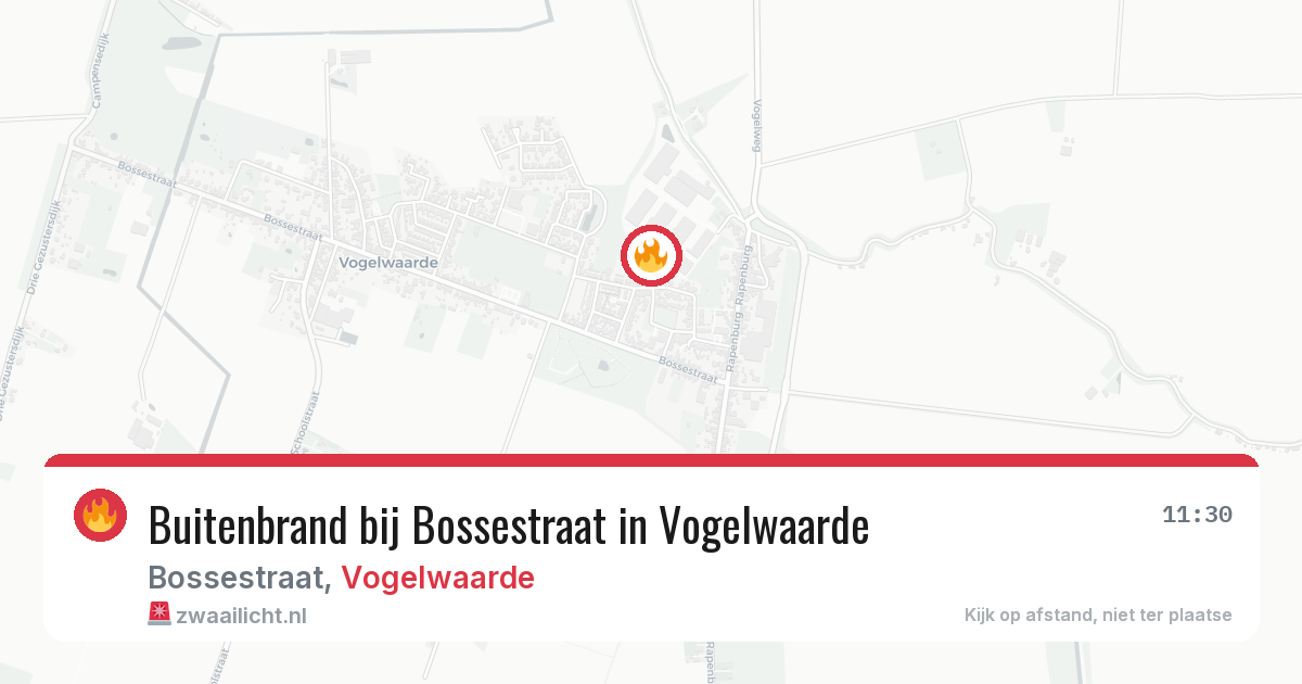Buitenbrand bij Bossestraat in Vogelwaarde — 26 jan 2026