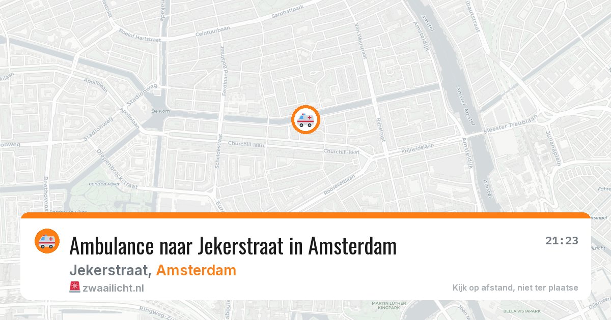 Ambulance naar Jekerstraat in Amsterdam — 26 apr 2026