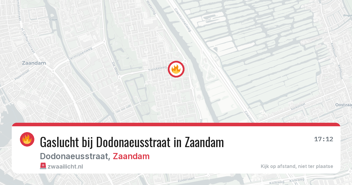 Gaslucht bij Dodonaeusstraat in Zaandam — 29 mei 2026