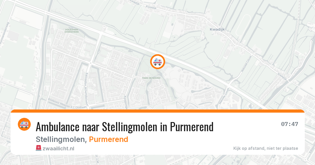 Ambulance naar Stellingmolen in Purmerend — 12 apr 2026
