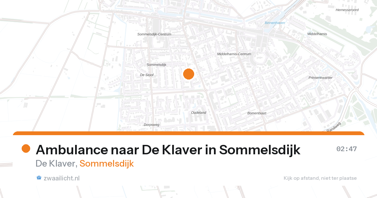 Ambulance naar De Klaver in Sommelsdijk — 28 aug 2026