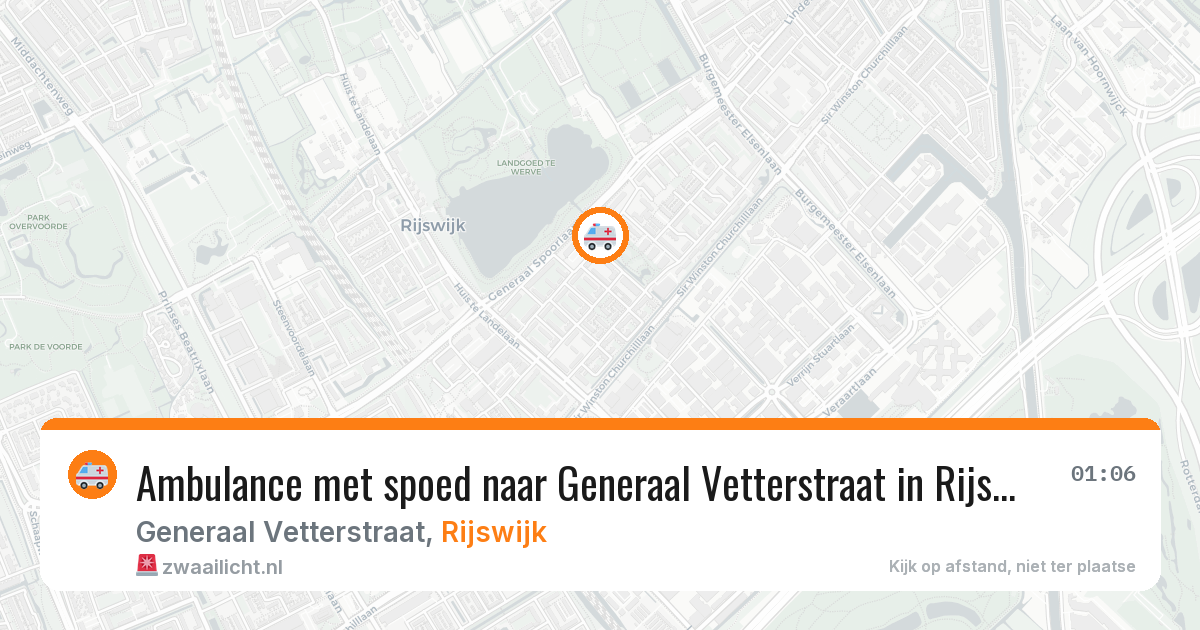Ambulance met spoed naar Generaal Vetterstraat in Rijswijk — 4 apr 2026