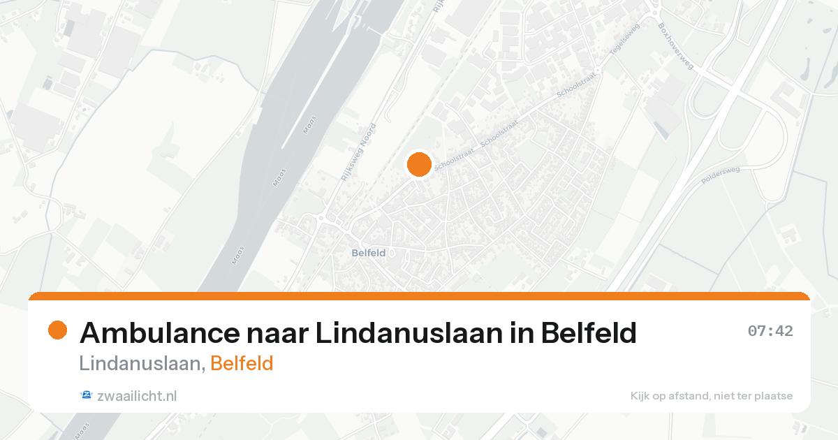 Ambulance naar Lindanuslaan in Belfeld — 21 aug 2026