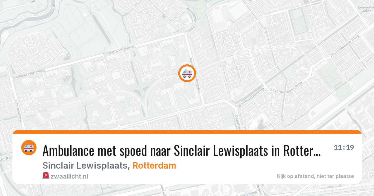 Ambulance met spoed naar Sinclair Lewisplaats in Rotterdam — 5 aug 2026