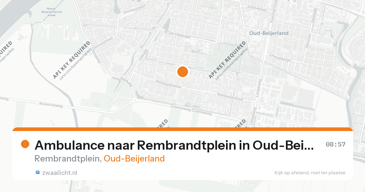 Ambulance naar Rembrandtplein in Oud-Beijerland — 26 aug 2026