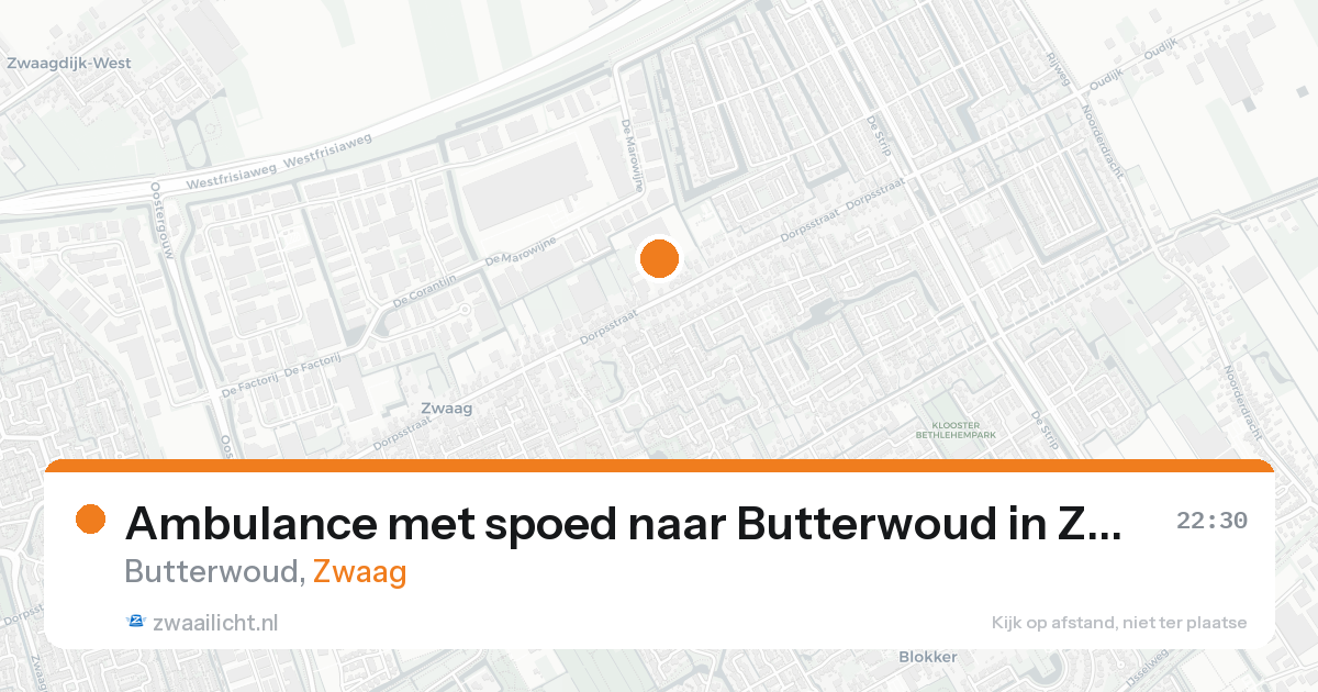 Ambulance met spoed naar Butterwoud in Zwaag — 21 aug 2026