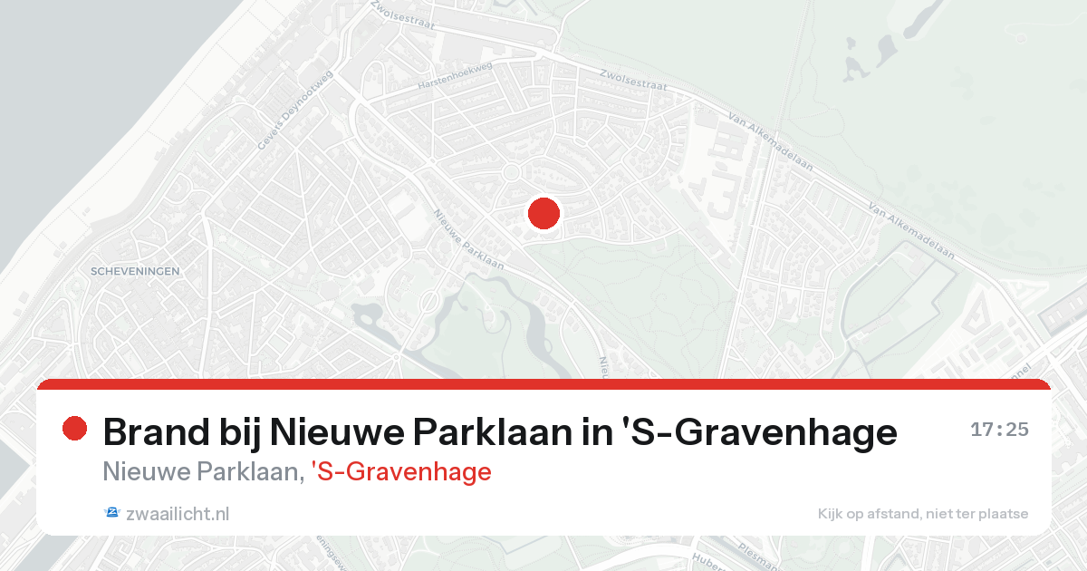 Brand bij Nieuwe Parklaan in 'S-Gravenhage — 24 aug 2026