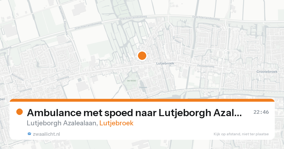 Ambulance met spoed naar Lutjeborgh Azalealaan in Lutjebroek — 30 jan 2026