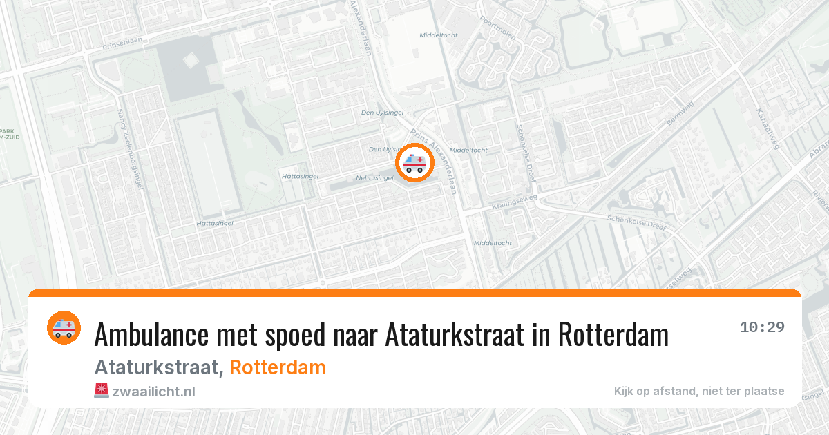 Ambulance met spoed naar Ataturkstraat in Rotterdam — 27 mei 2026