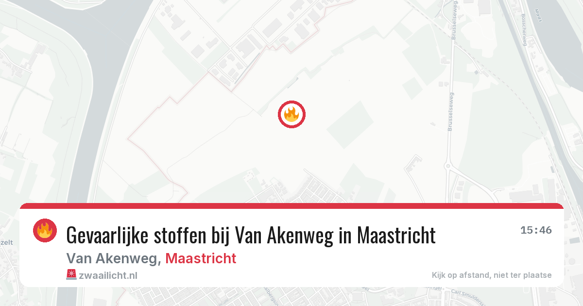 Gevaarlijke stoffen bij Van Akenweg in Maastricht — 26 jun 2026