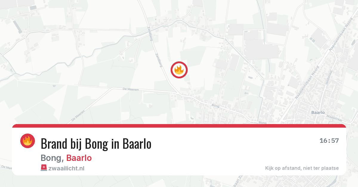 Brand bij Bong in Baarlo — 29 jun 2026