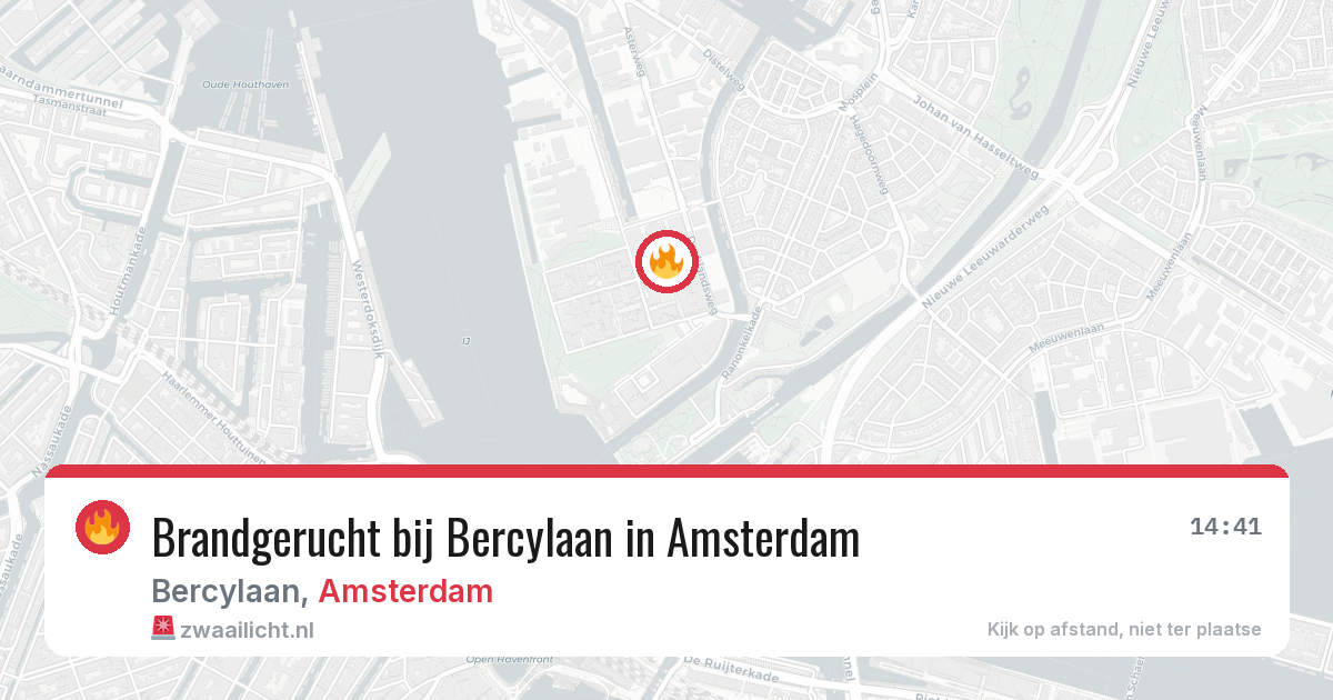 Brandgerucht bij Bercylaan in Amsterdam — 2 apr 2026