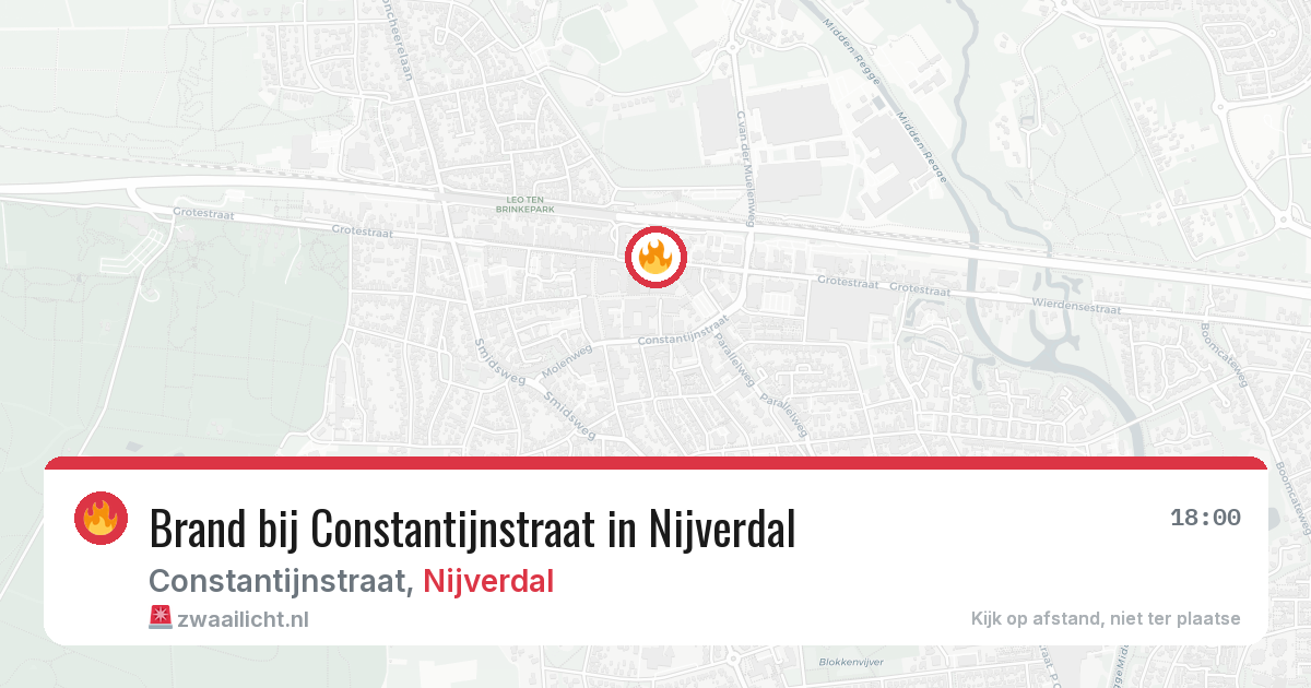 Brand bij Constantijnstraat in Nijverdal — 26 jun 2026