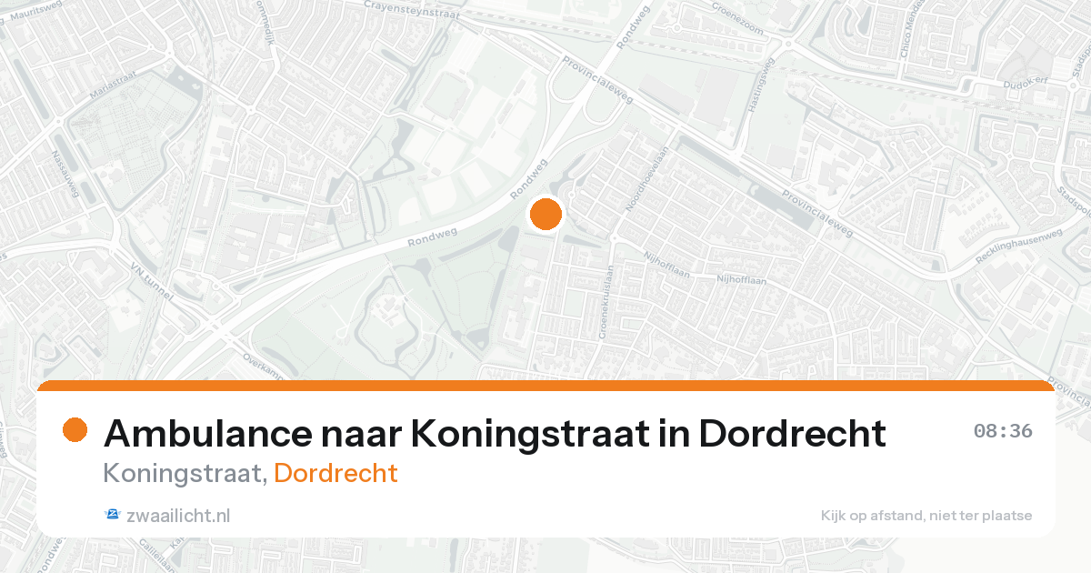 Ambulance naar Koningstraat in Dordrecht — 16 aug 2026