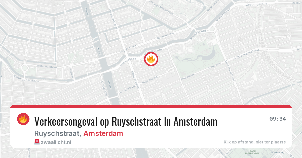 Verkeersongeval op Ruyschstraat in Amsterdam — 23 mrt 2026