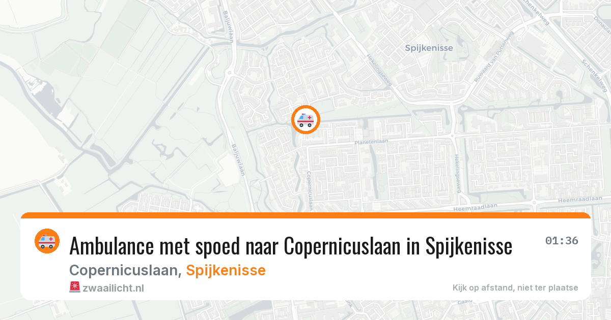 Ambulance met spoed naar Copernicuslaan in Spijkenisse — 7 jul 2026