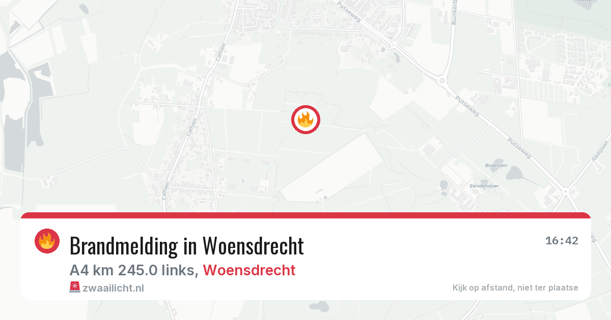 Brandmelding in Woensdrecht — 29 jun 2026