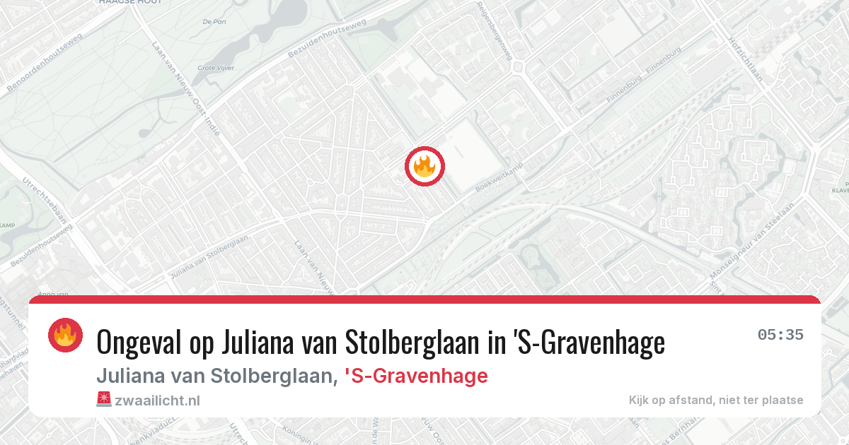 Ongeval op Juliana van Stolberglaan in 'S-Gravenhage — 16 mei 2026