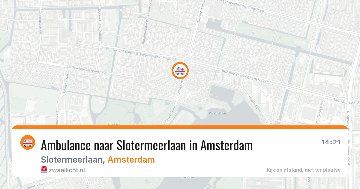 Ambulance naar Slotermeerlaan in Amsterdam — 1 jun 2026
