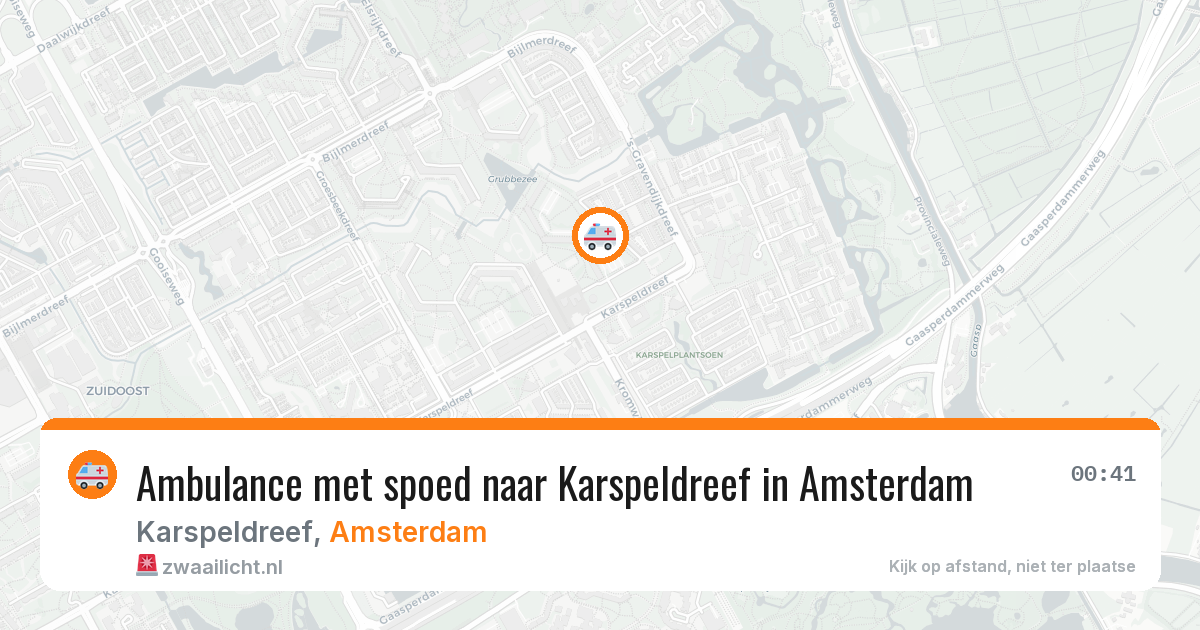 Ambulance met spoed naar Karspeldreef in Amsterdam — 11 apr 2026