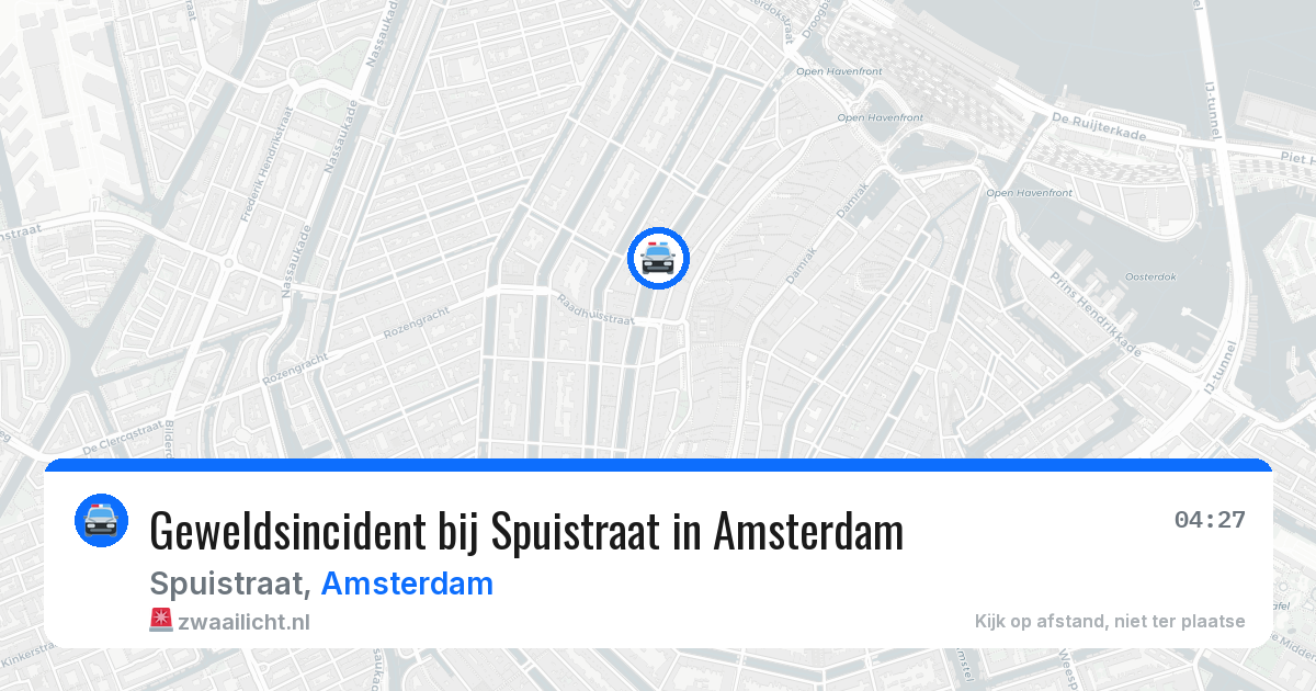 Geweldsincident bij Spuistraat in Amsterdam — 23 mei 2026