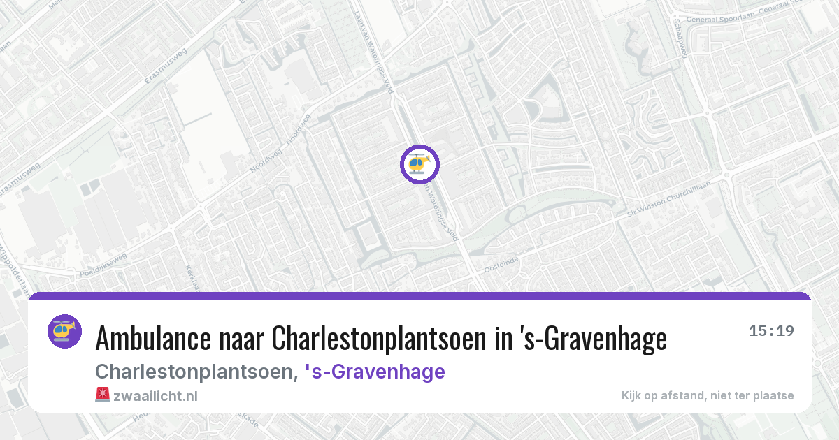 Ambulance naar Charlestonplantsoen in 's-Gravenhage — 1 aug 2026
