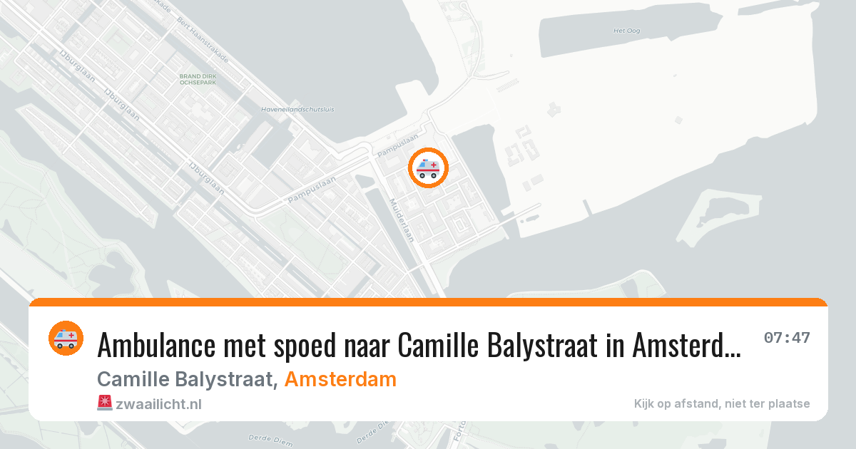 Ambulance met spoed naar Camille Balystraat in Amsterdam — 2 jul 2026