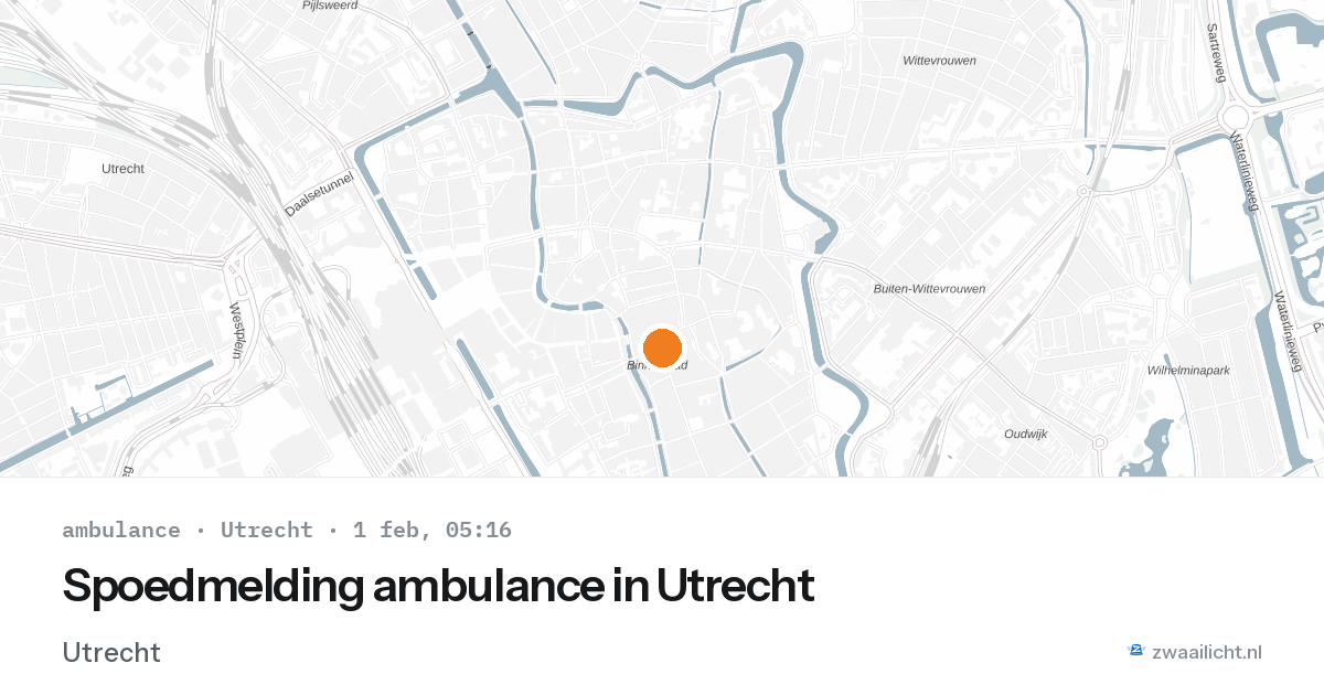 Spoedmelding ambulance in Utrecht — 1 feb 2026