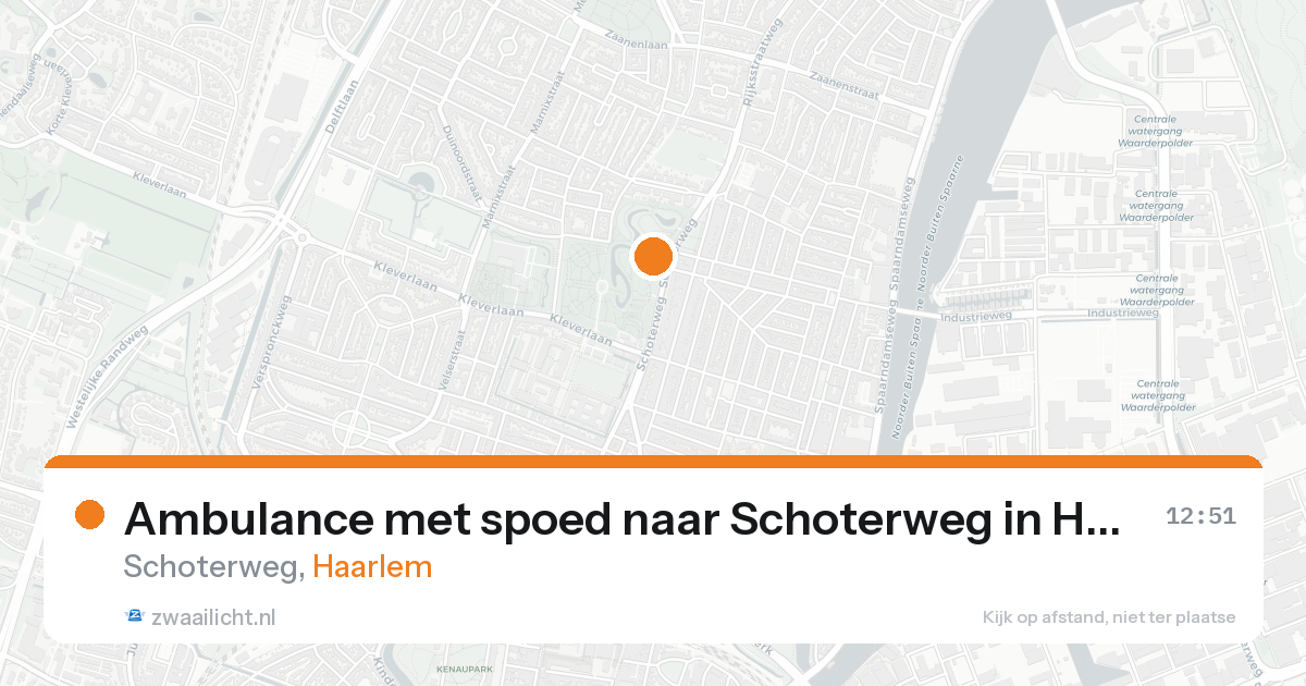 Ambulance met spoed naar Schoterweg in Haarlem — 18 aug 2026