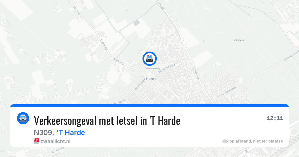 Verkeersongeval met letsel in 'T Harde — 28 jul 2026