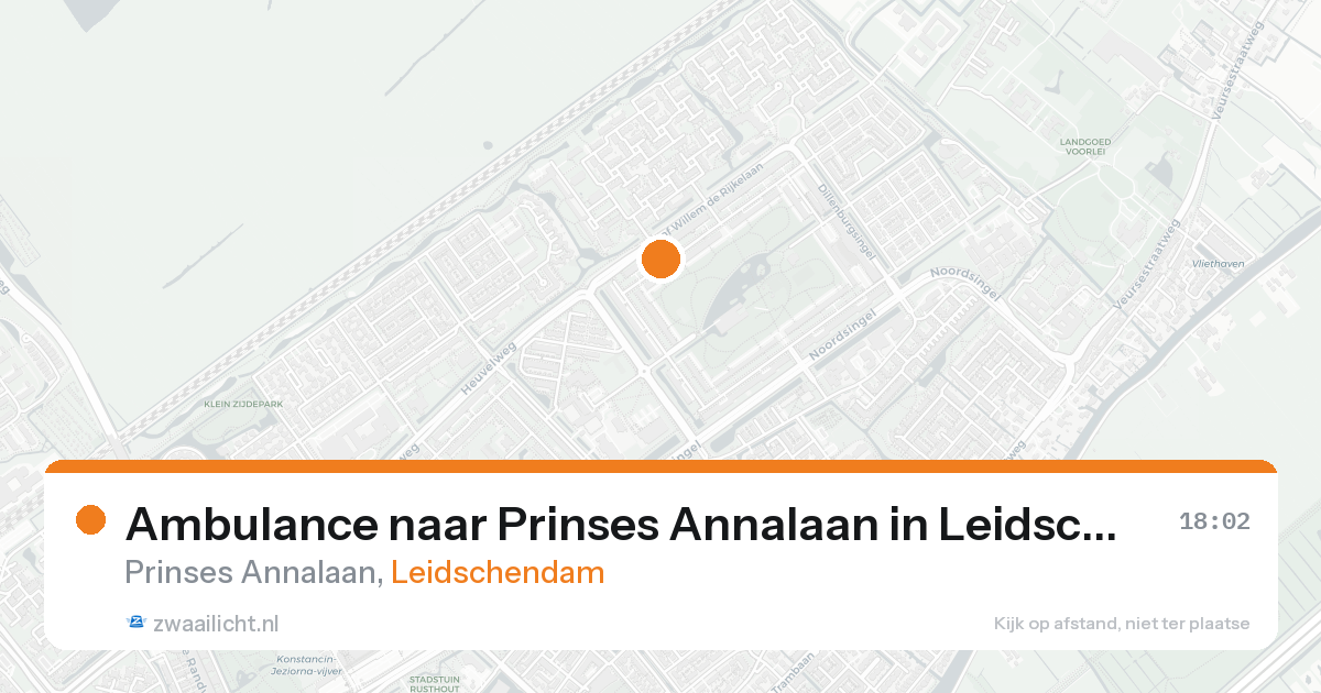 Ambulance naar Prinses Annalaan in Leidschendam — 16 aug 2026