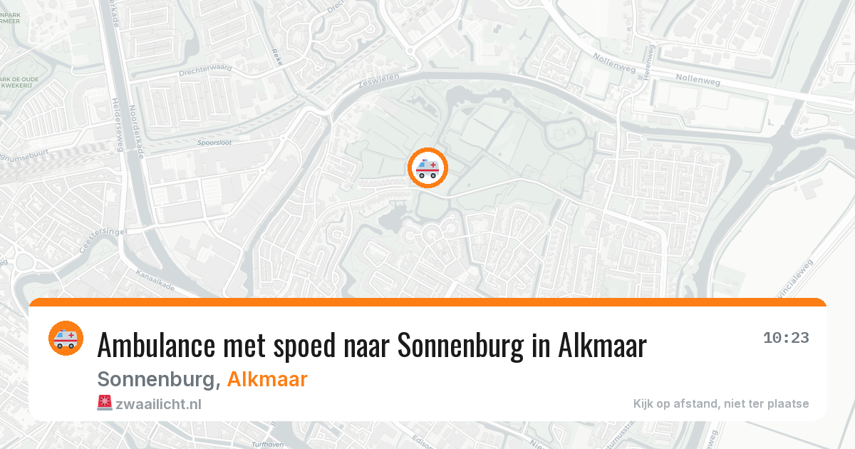 Ambulance met spoed naar Sonnenburg in Alkmaar — 23 mei 2026