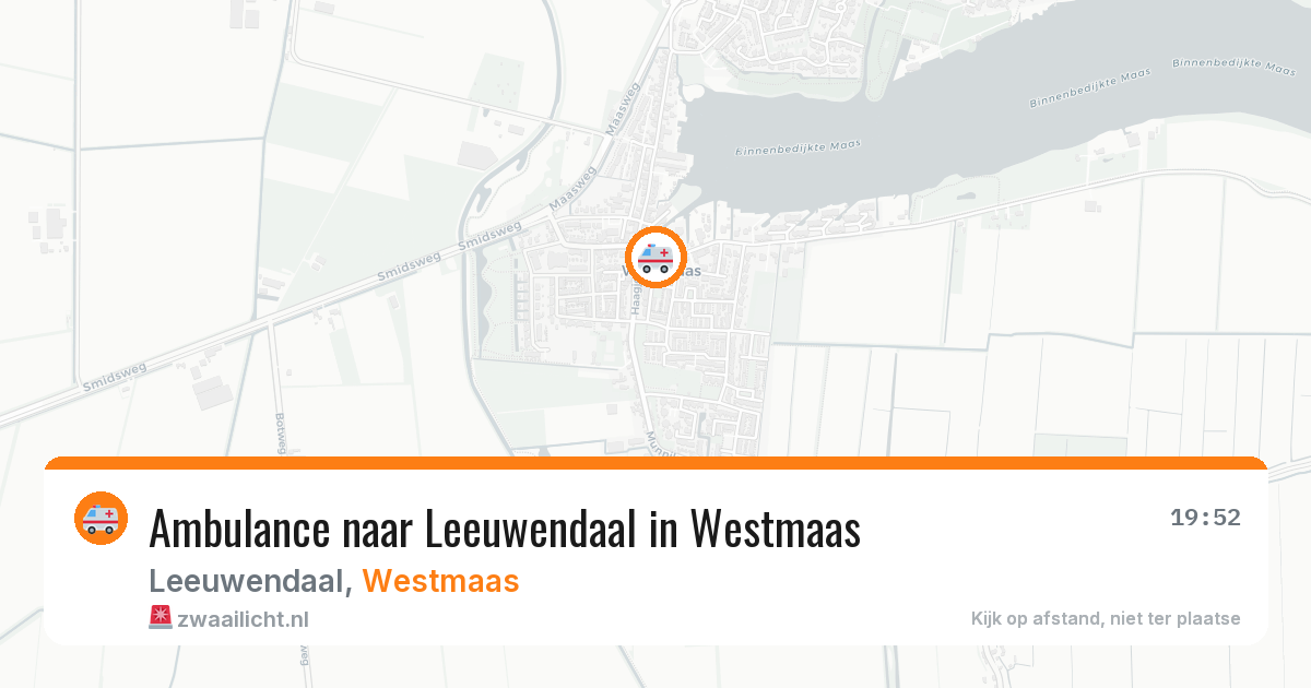 Ambulance naar Leeuwendaal in Westmaas — 7 apr 2026