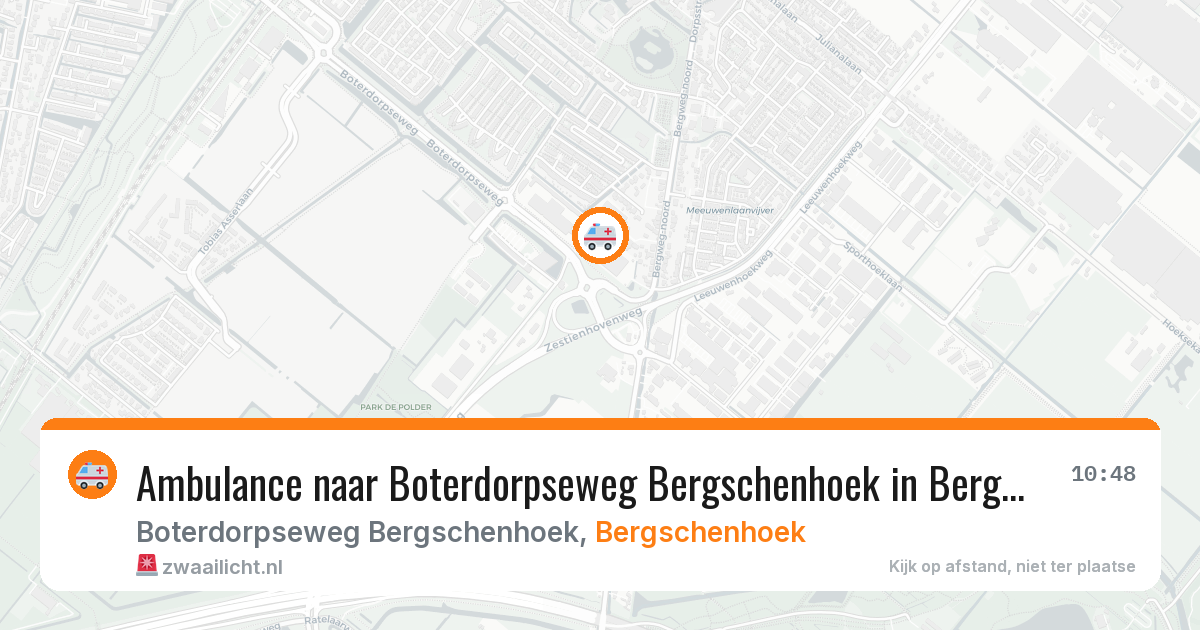 Ambulance naar Boterdorpseweg Bergschenhoek in Bergschenhoek — 7 jul 2026