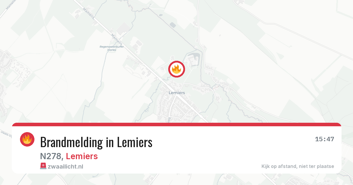 Brandmelding in Lemiers — 1 mei 2026