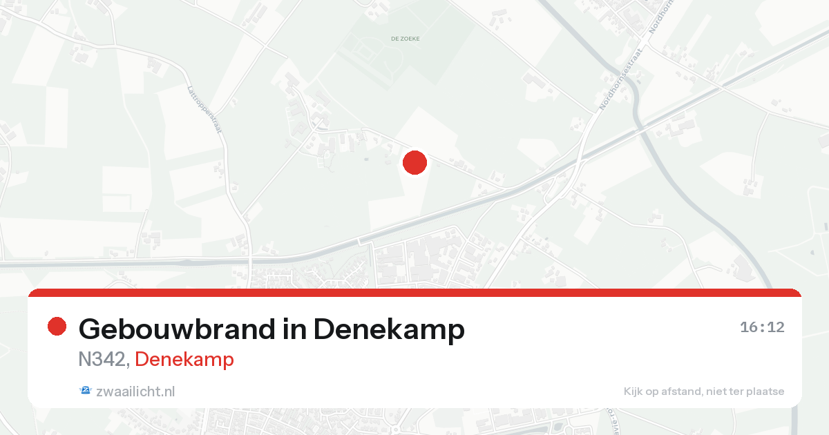 Gebouwbrand in Denekamp — 22 aug 2026