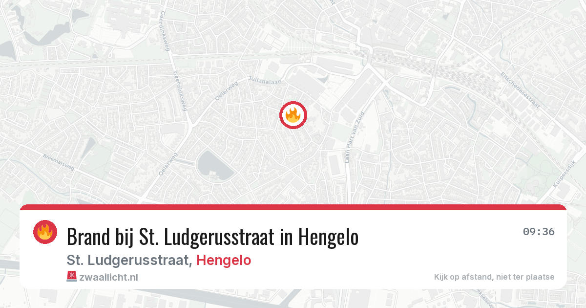 Brand bij St. Ludgerusstraat in Hengelo — 23 jul 2026