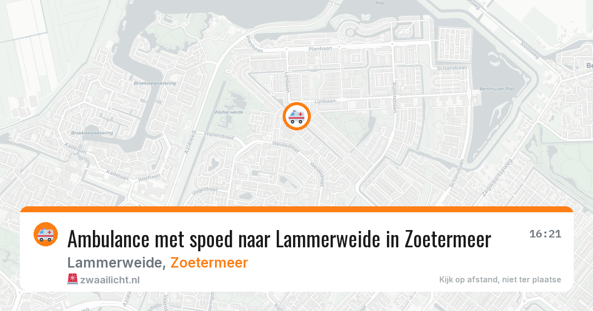 Ambulance met spoed naar Lammerweide in Zoetermeer — 16 apr 2026