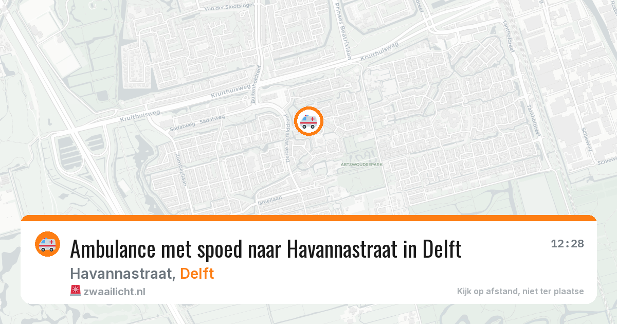 Ambulance met spoed naar Havannastraat in Delft — 17 jan 2026