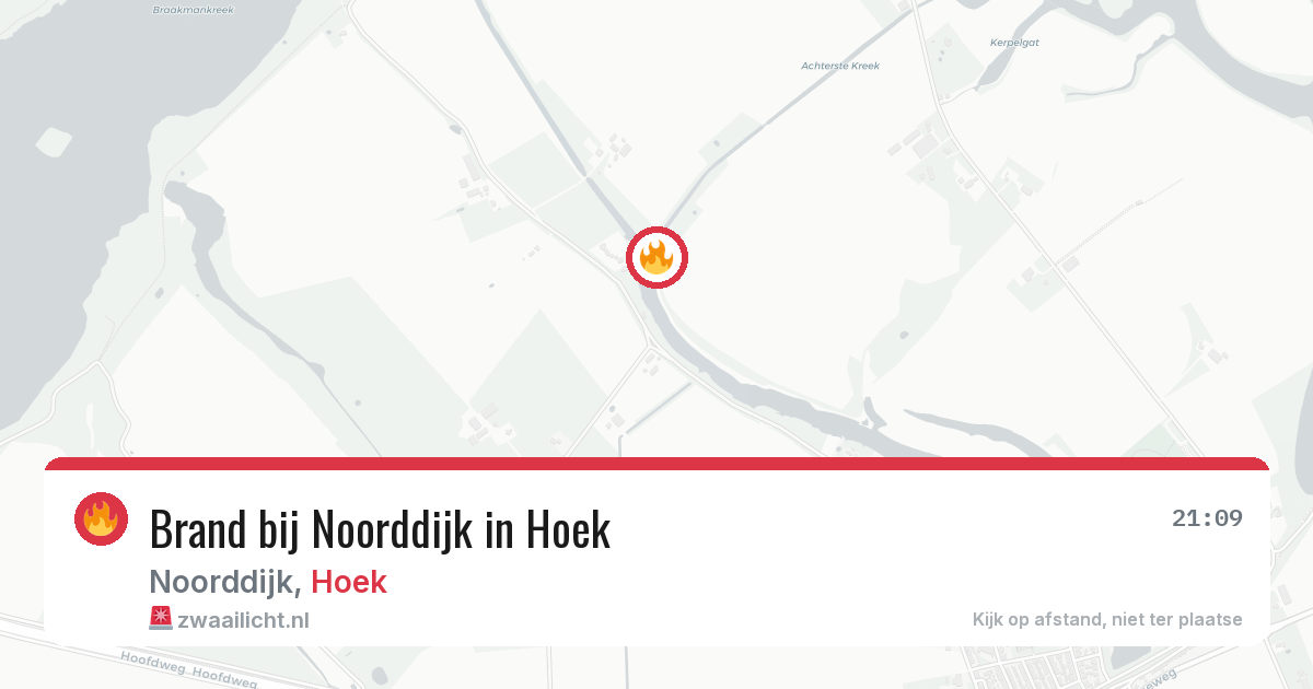 Brand bij Noorddijk in Hoek — 19 jun 2026