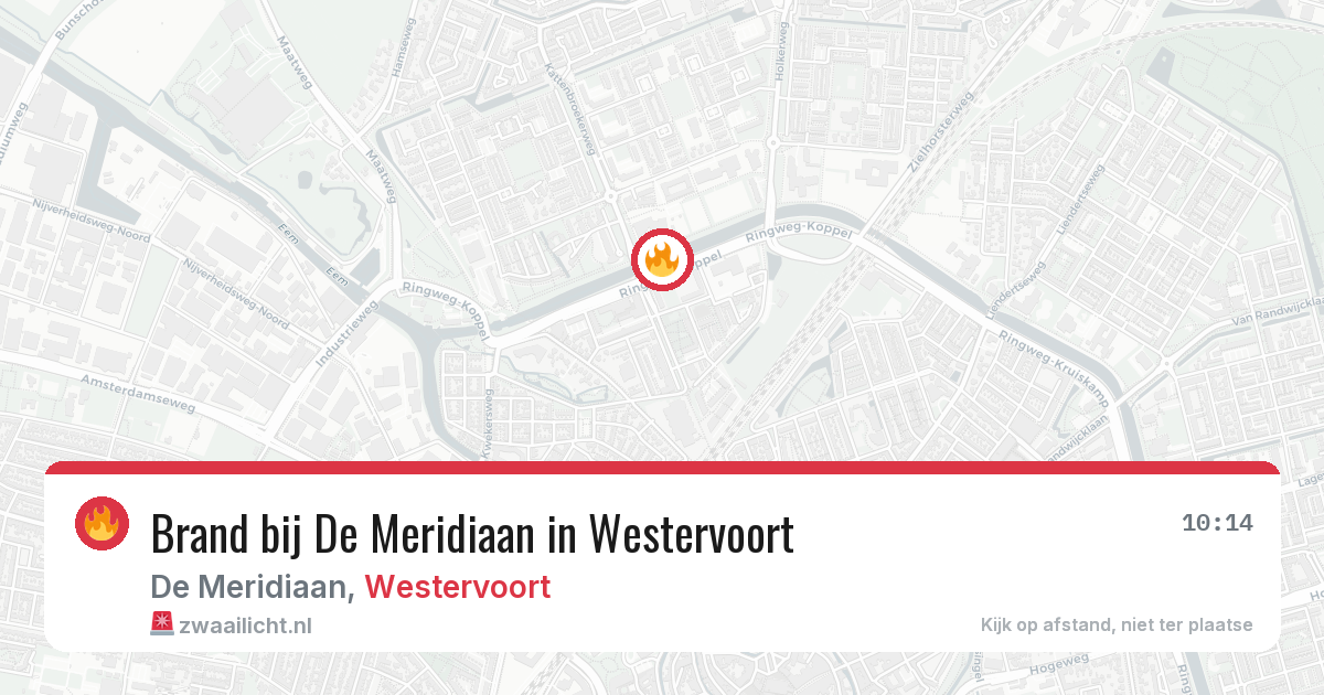 Brand bij De Meridiaan in Westervoort — 31 mrt 2026
