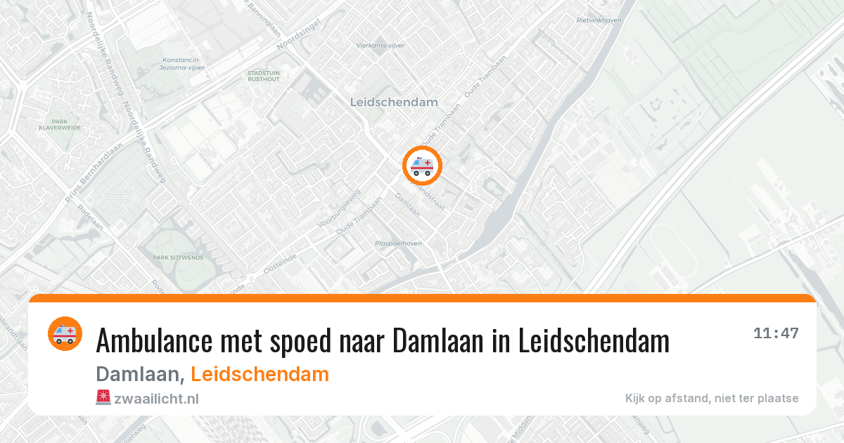 Ambulance met spoed naar Damlaan in Leidschendam — 4 apr 2026