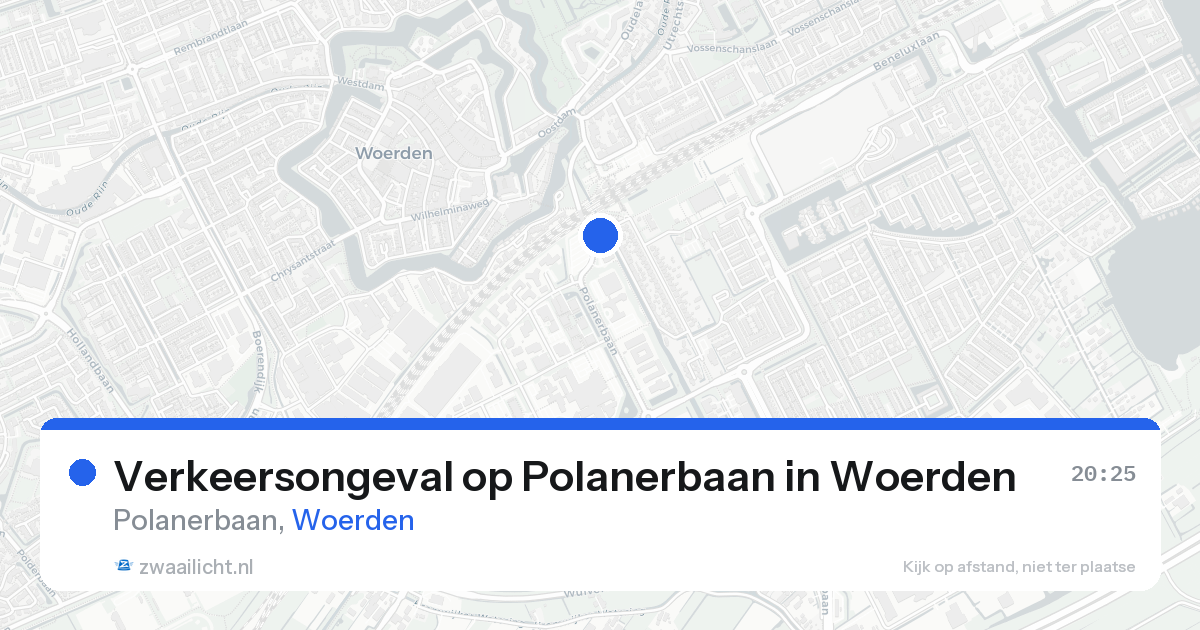 Verkeersongeval op Polanerbaan in Woerden — 17 aug 2026