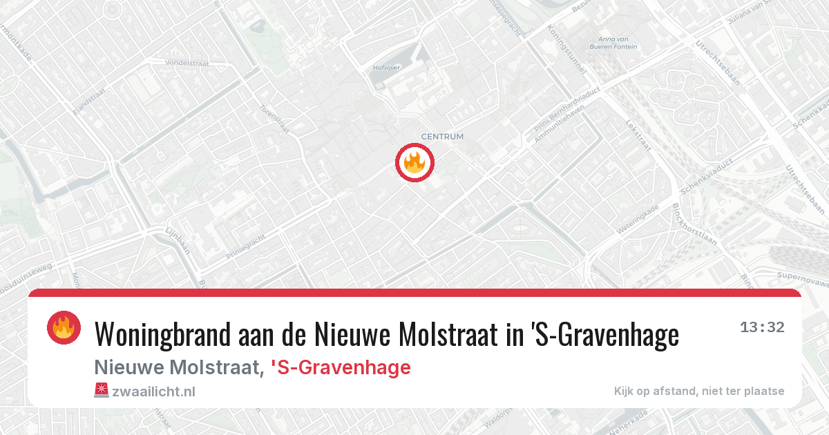 Woningbrand aan de Nieuwe Molstraat in 'S-Gravenhage — 4 apr 2026