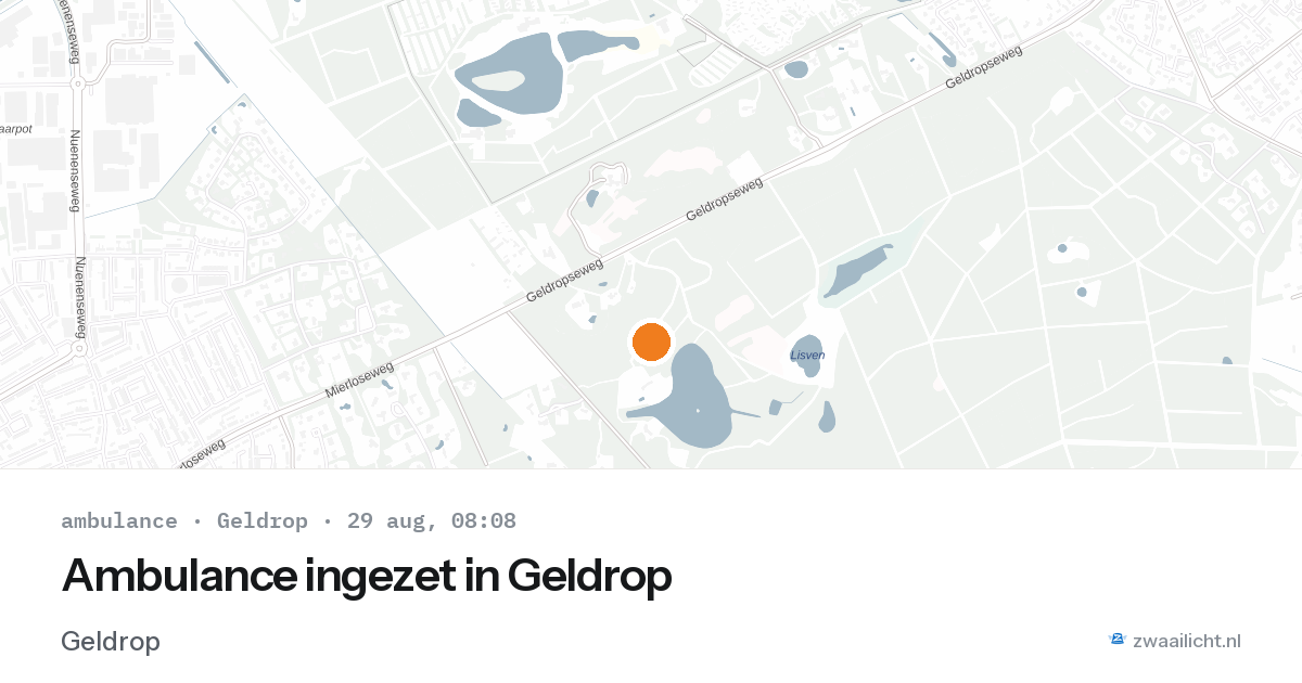 Ambulance ingezet in Geldrop — 29 aug 2026