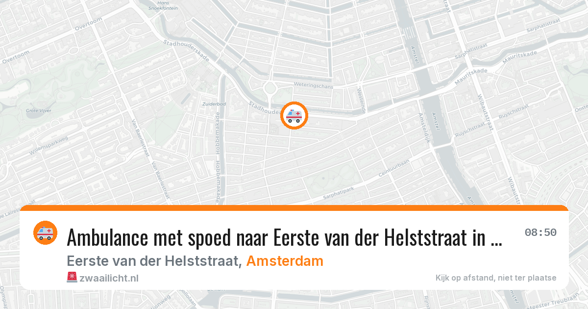 Ambulance met spoed naar Eerste van der Helststraat in Amsterdam — 30 jun 2026