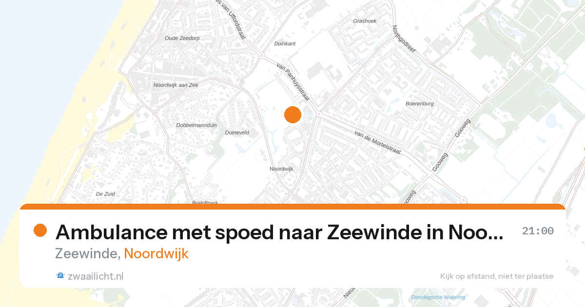 Ambulance met spoed naar Zeewinde in Noordwijk — 7 mei 2026